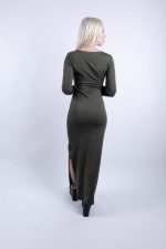 Φόρεμα Στενό Maxi Χακί - Image 3