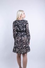 Midi Φόρεμα Κρουαζέ Ζεβρέ - Image 4