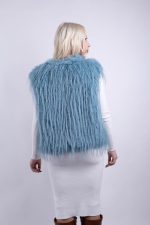 Γιλέκο Γούνα Γαλάζιο - Image 3