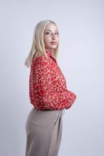 Πουκάμισο Γλυναικείο Leopard  Κόκκινο-Μπεζ - Image 2