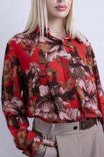 Πουκάμισο Floral Κόκκινο-Καφέ - Image 3