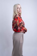 Πουκάμισο Floral Κόκκινο-Καφέ - Image 2