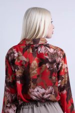Πουκάμισο Floral Κόκκινο-Καφέ - Image 5