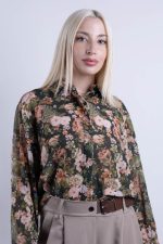 Πουκάμισο Floral Πράσινο-Μπεζ - Image 5