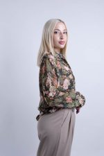 Πουκάμισο Floral Πράσινο-Μπεζ - Image 4