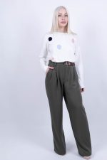 Παντελόνι Ανδρόγυνο Χακί Με Ζώνη