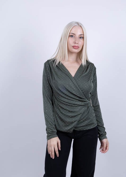 Μπλούζα Κρουαζέ Λαδί