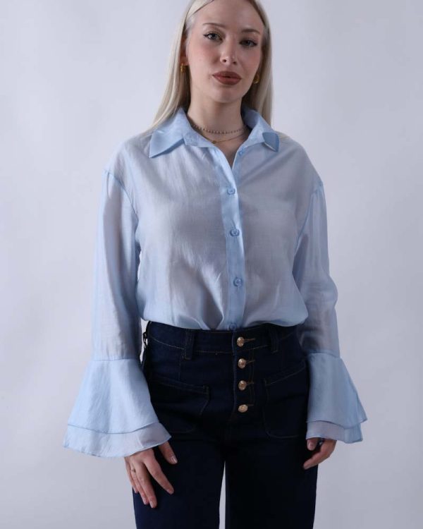 Πουκάμισο Μακρύ Μανίκι Γαλάζιο