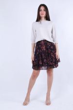 Φούστα Floral Καφέ