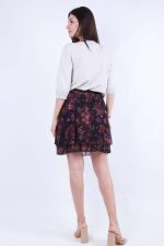 Φούστα Floral Καφέ - Image 2