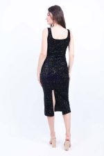 Φόρεμα Midi Βελούδινο Με Παγιέτες - Image 4