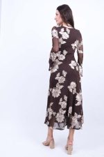 Φόρεμα Floral Maxi Καφέ