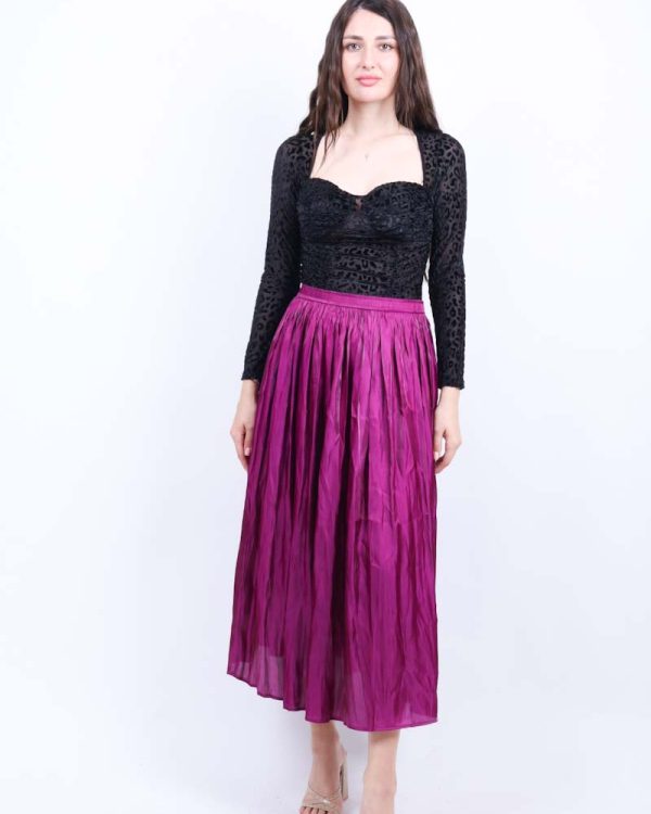 Φούστα Πλισέ Με Λάστιχο Στη Μέση