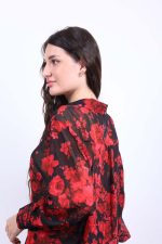 Πουκάμισο Μακρύ Floral Κόκκινο - Image 4