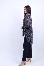 Πουκάμισο Μακρύ Floral Γκρι - Image 3