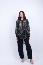 Πουκάμισο Μακρύ Floral Πράσινο