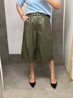 Παντελόνι Δερμάτινη Zip Culotte Λάδι - Image 3