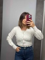 Ζακέτα Πλεκτή Crop top Λευκή