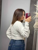 Ζακέτα Πλεκτή Crop top Λευκή - Image 2